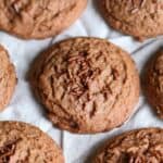 soft chocolate sugar cookies on a white towel