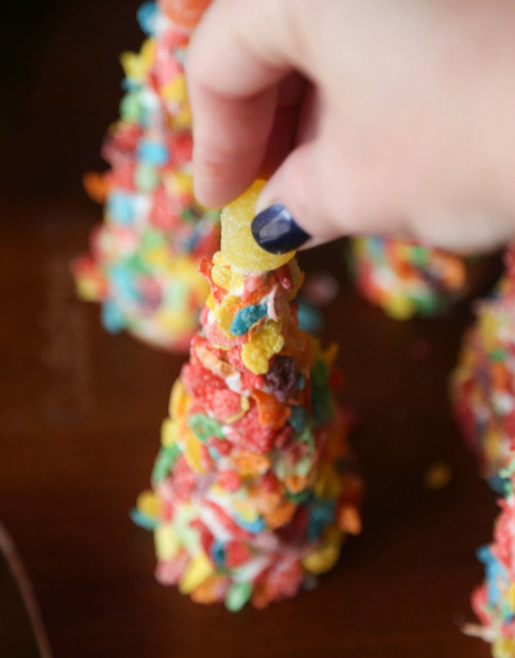 Fruity Pebble Party Hats Cookies and Cups