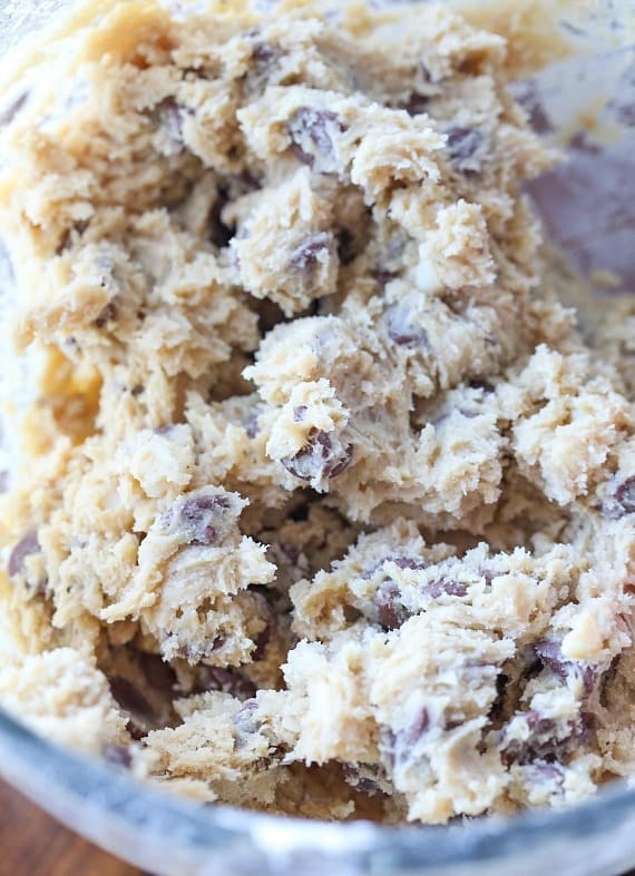 Homemade Sausolito cookie dough in a mixing bowl.