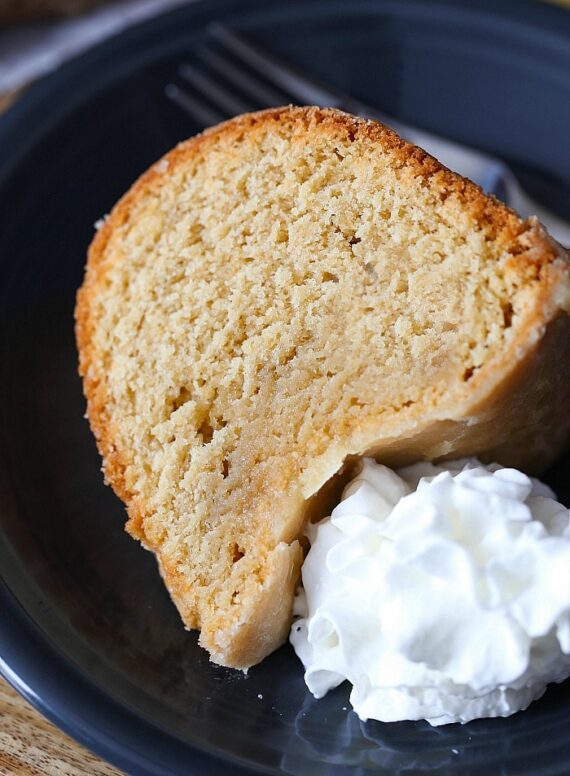 Bailey's Butter Cake is dense and perfect, topped with a glaze icing made with Bailey's Irish Cream!