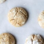 Brown Butter Cinnamon Crinkle Cookies are possibly the coziest cookie to ever exist. They're sweet, full of brown butter and cinnamon goodness coated in melt in your mouth powdered sugar that gives them the perfect crinkle look!
