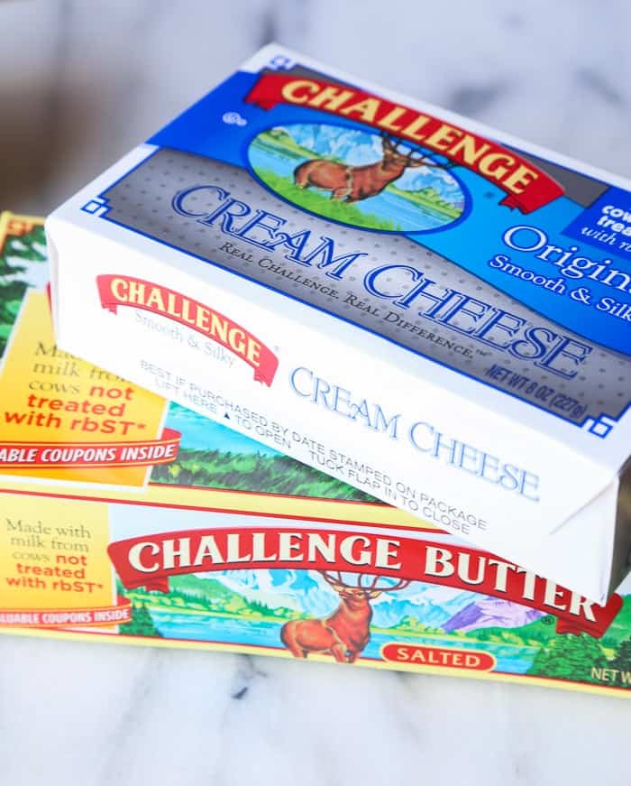 A Box of Cream Cheese on Top of a Box of Salted Butter