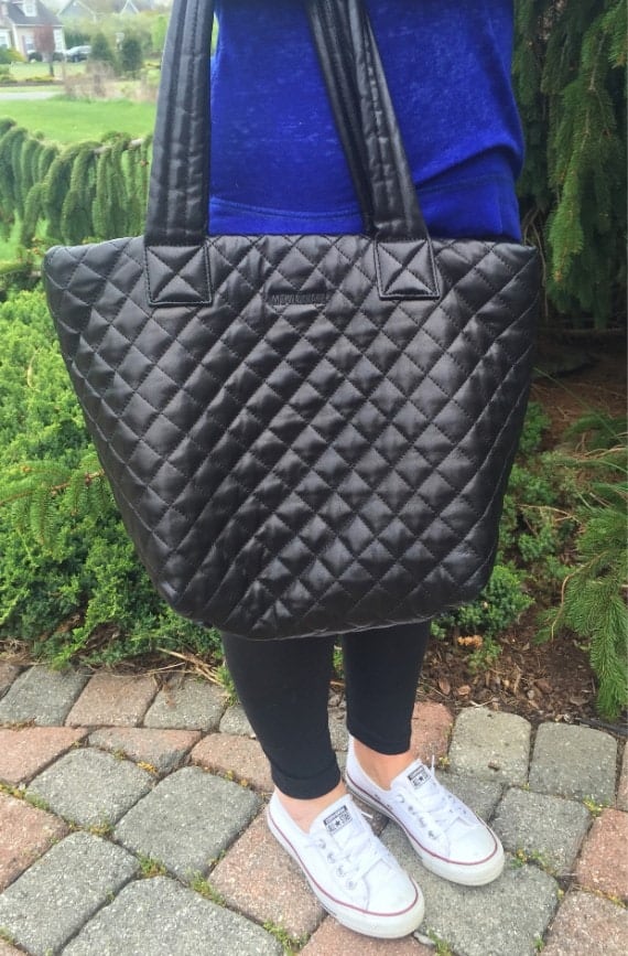 Black Medium Metro Tote Deluxe