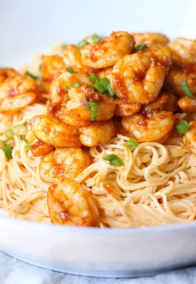skinny bang bang shrimp pasta