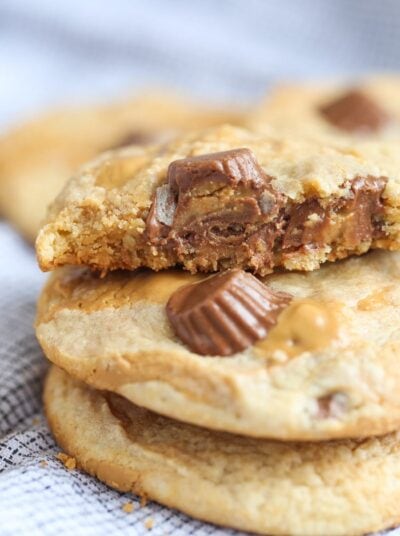 swirled peanut butter cup cookies