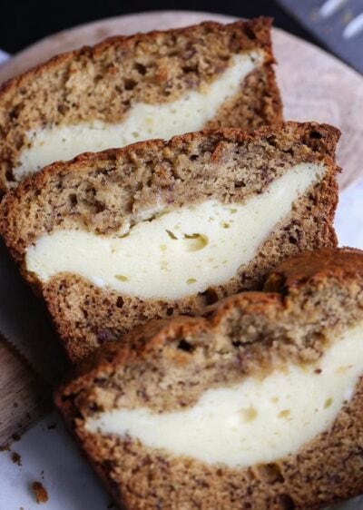 cheesecake stuffed banana bread