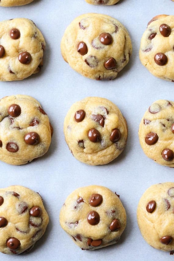 Cookie Dough STUFFED Chocolate Chip Cookies. The ooey-gooey-ist cookies you'll ever have!