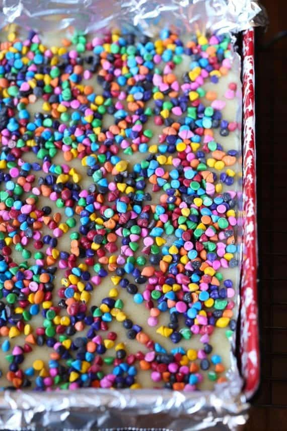 Rainbow Chip Blondies