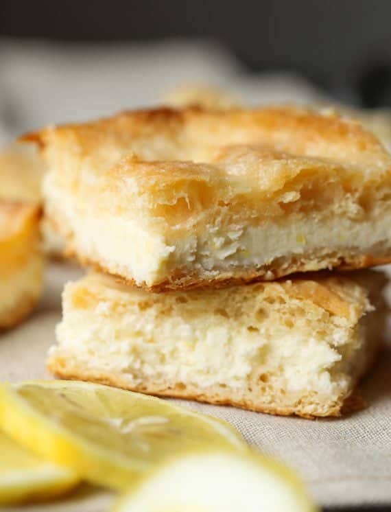 These Easy Lemon Cream Cheese Bars are simple to make, rich, buttery and packed with citrus flavor!