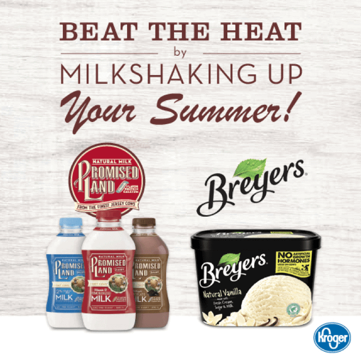 Rainbow Chip Brownie Milkshake to beat the summer heat! SImple and SUPER creamy! #MyMilkshakeUp #Kroger #partner