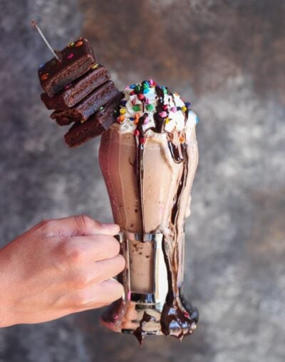 rainbow chip brownie milkshake