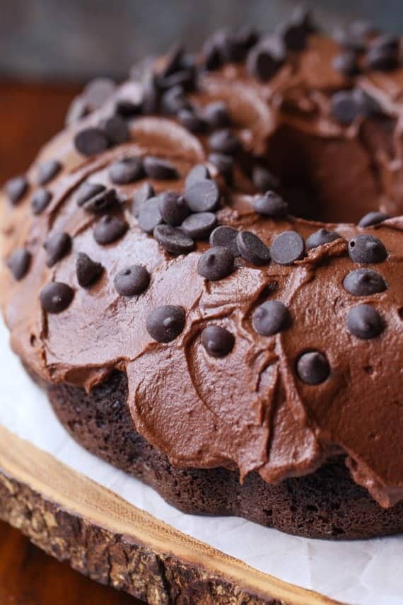 The most RIDICULOUS Chocolate Cake I've ever made. Seriously delicious and crazy moist. It's a doctored up cake mix recipe and it's like no other cake I've ever had!