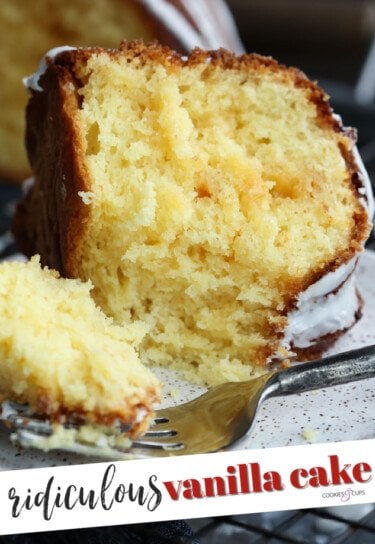 The BEST Moist Vanilla Cake Recipe | Cookies and Cups