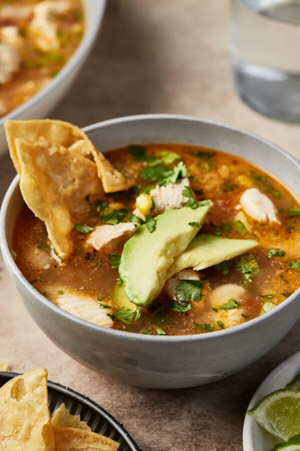 Spicy Mexican Chipotle Lime Chicken Soup | Cookies & Cups
