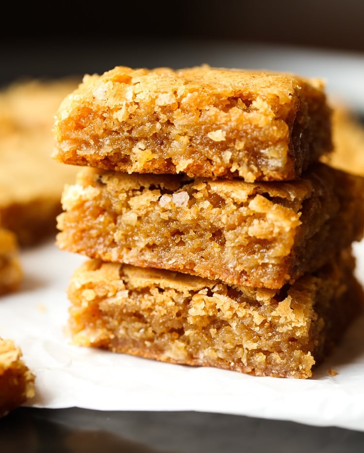 A stack of Chewy Coconut Bars
