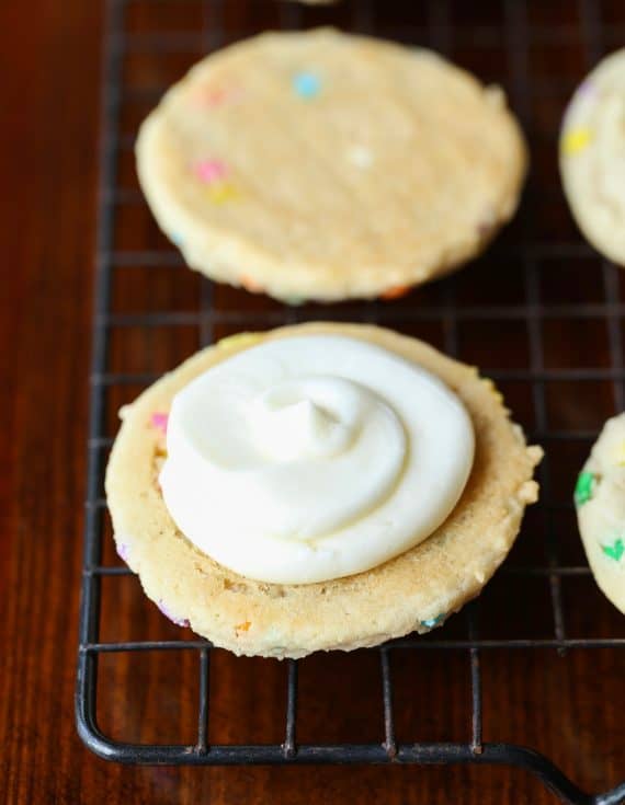 Sugar Cookie Double Doozie Cookie Sandwiches... chewy, sweet and loaded with sprinkles!