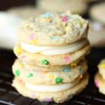 Sugar Cookie Double Doozie Cookie Sandwiches... chewy, sweet and loaded with sprinkles!