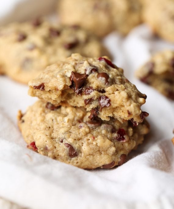 Chocolate Chip Cranberry Oat Cookies