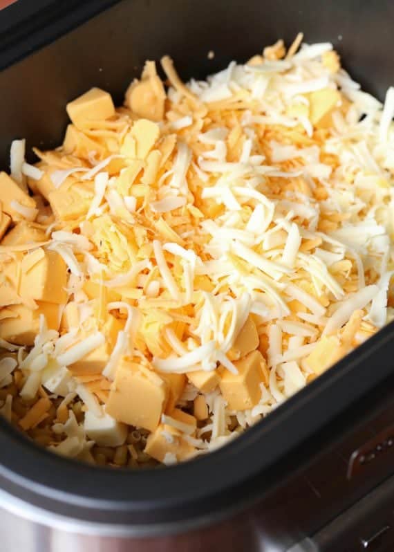 NO BOIL Creamy SLow Cooker Mac and Cheese