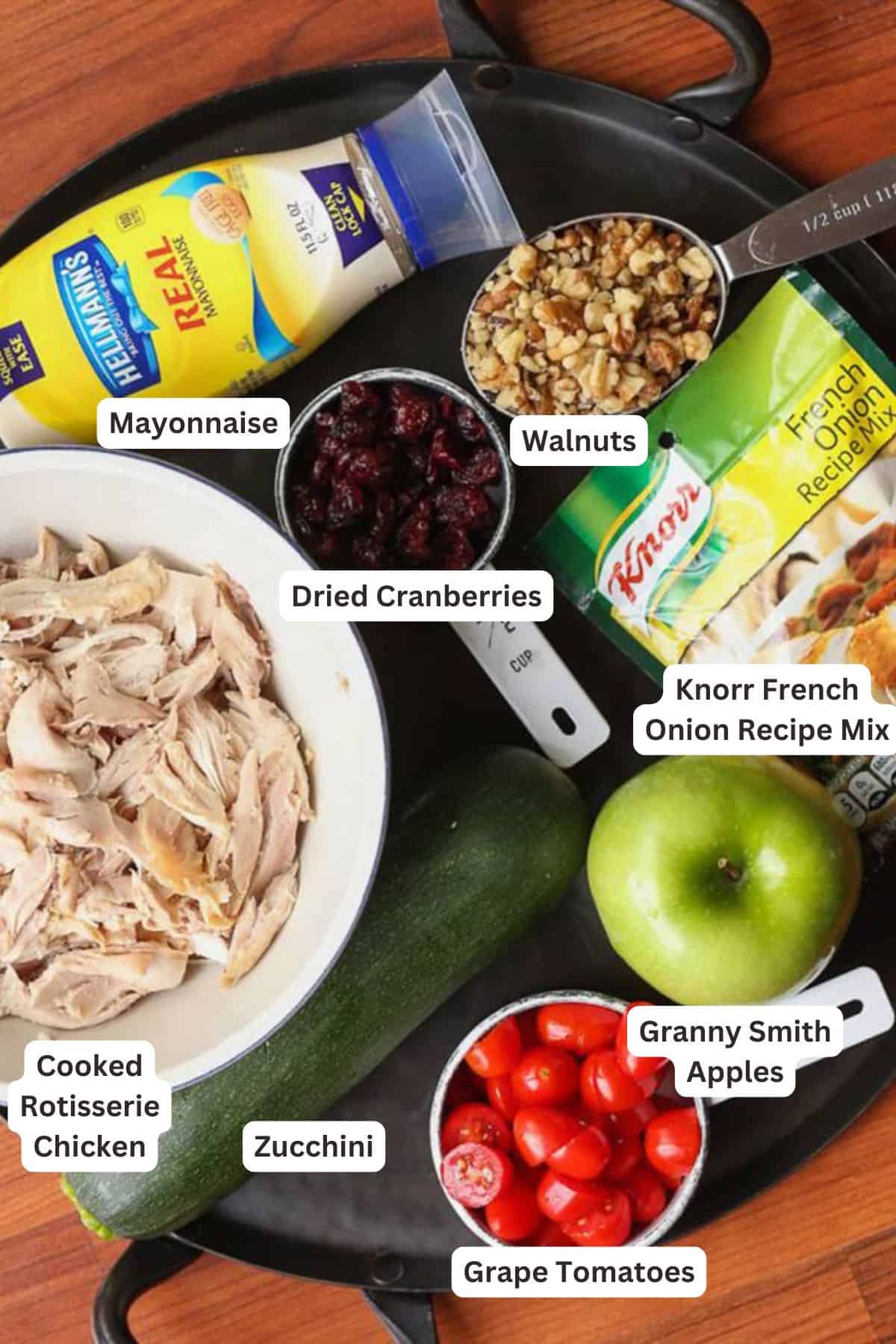 Ingredients for Crunchy Autumn Chicken Salad.
