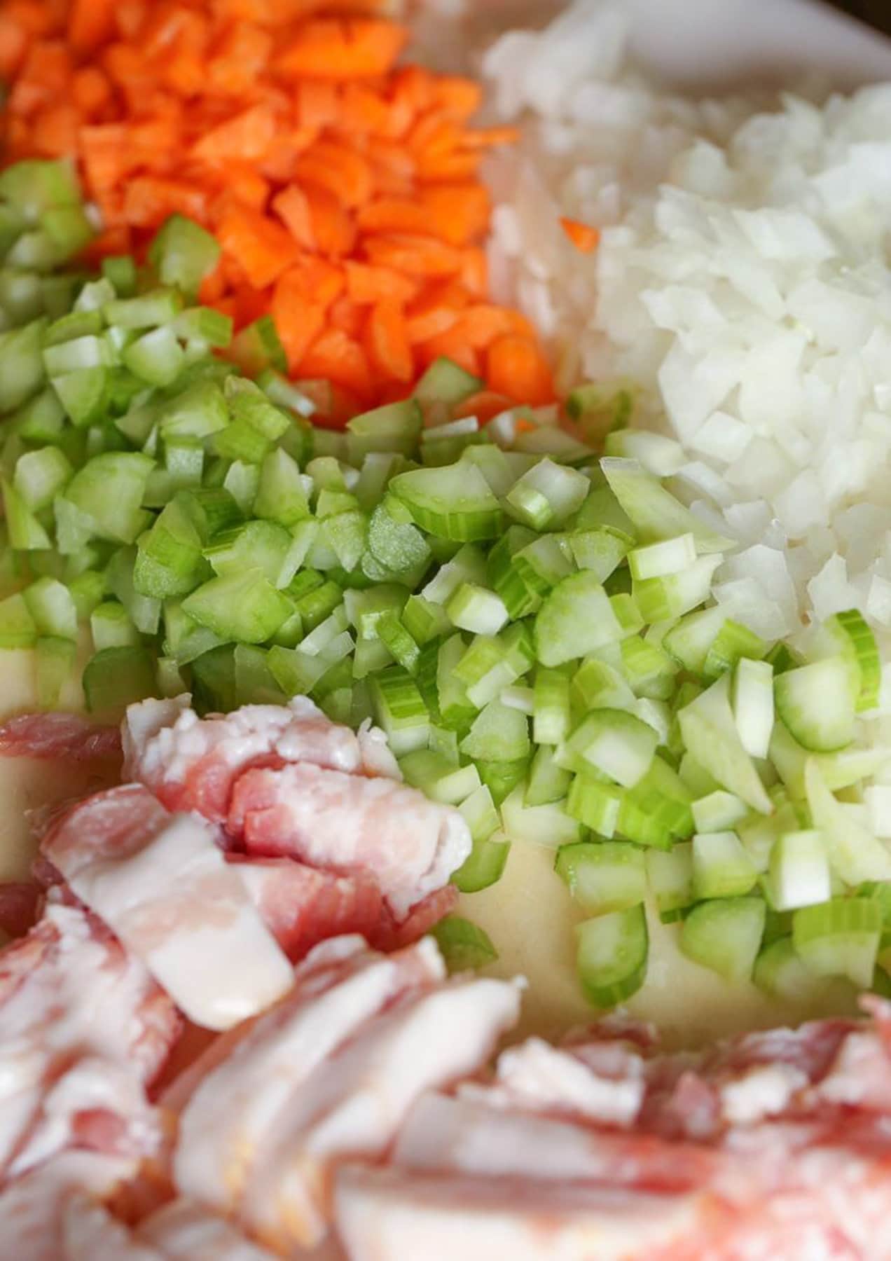 Veggies and Meat ready to cook