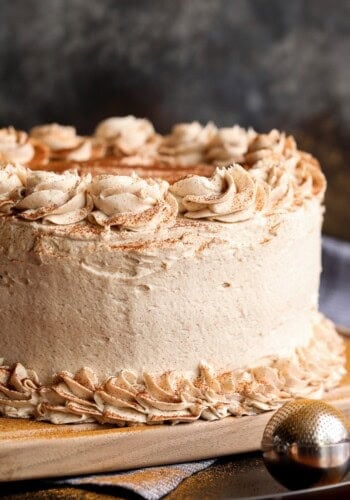 Cinnamon Roll Layer Cake...a buttery cinnamon cake layered with cinnamon glaze and cinnamon buttercream...EAT CAKE FOR BREAKFAST!