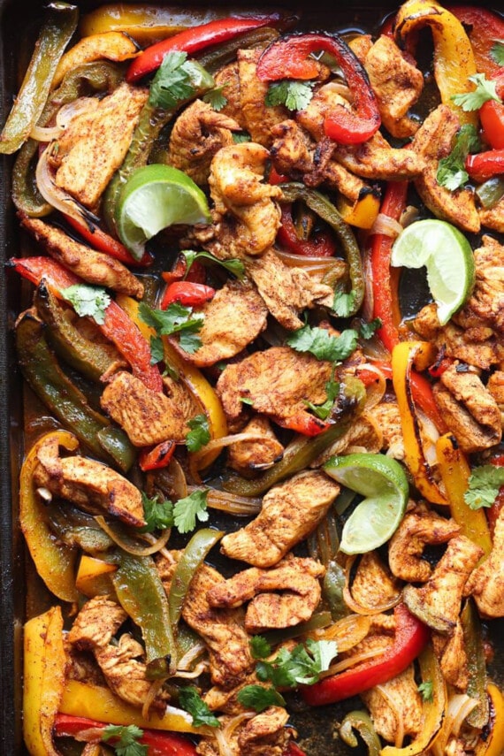 Sheet Pan Fajitas - Cookies and Cups