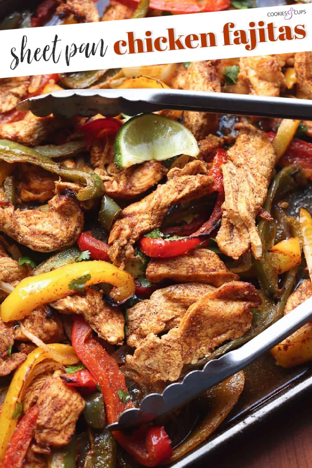 Sheet Pan Chicken Fajitas Pinterest Image