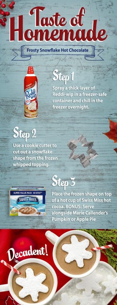 Hassle Free Treat Idea! Freeze Reddi-Wip for cute hot chocolate toppers!