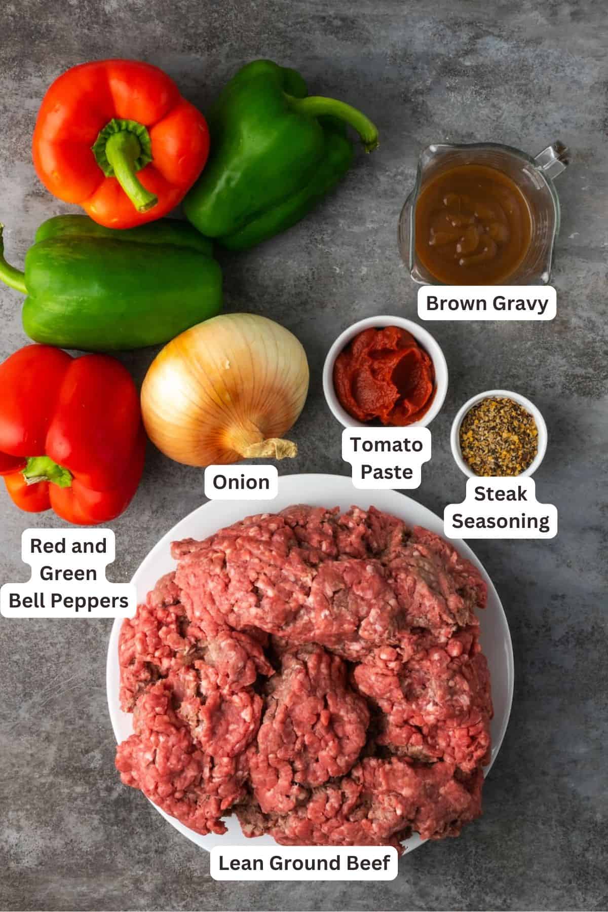 Crock Pot Philly Cheesesteak Sloppy Joes are great for entertaining! This slow cooker recipe is easy to make and perfect for feeding a crowd. Ingredients for Crock Pot Philly Cheesesteak Sloppy Joes.