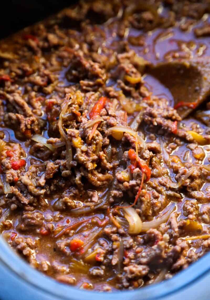 crock-pot philly cheesesteak sloppy joes