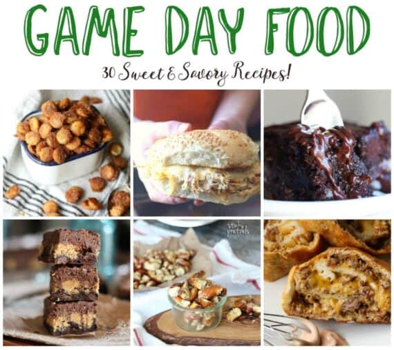 Appetizers, meals and sweet treat ideas for game day parties