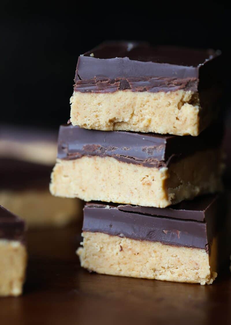 no bake chocolate and honey peanut butter bars