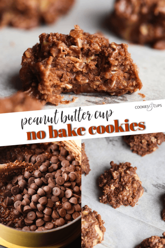 Peanut Butter Cup No Bake Cookies Cookies | Cookies and Cups