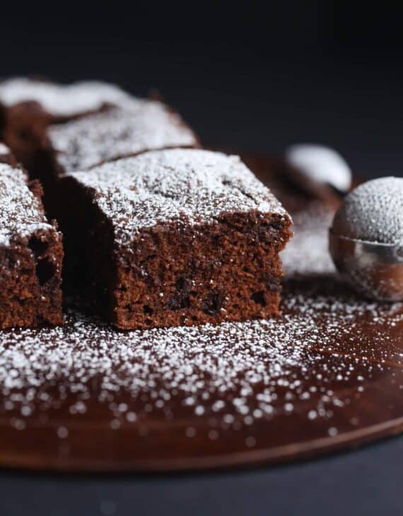 Sour Cream Chocolate Cake...it's like a cross between cake and a brownie!