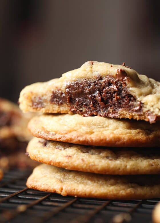 Brownie Stuffed Chocolate Chip Cookies Cookies and Cups