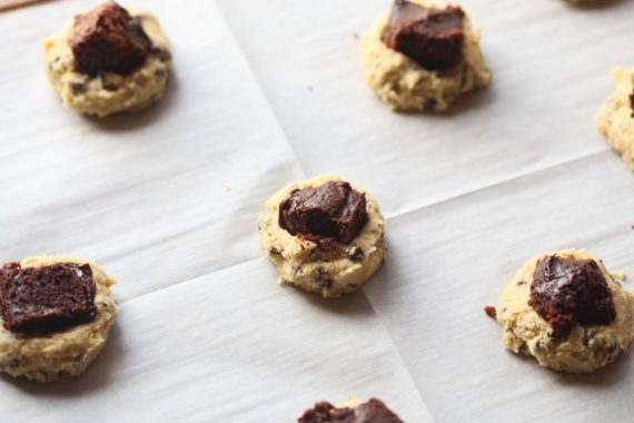 Brownie Stuffed Chocolate Chip Cookies (aka Pillow Cookies) are soft, rich, chocolaty and 2 favorites in one delicious place!