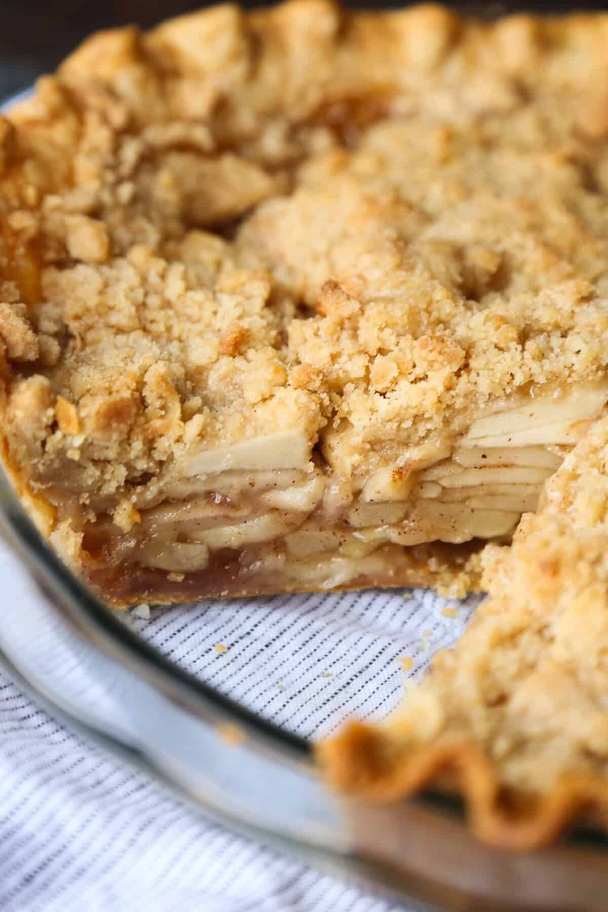 Chai Apple Pie served to eat