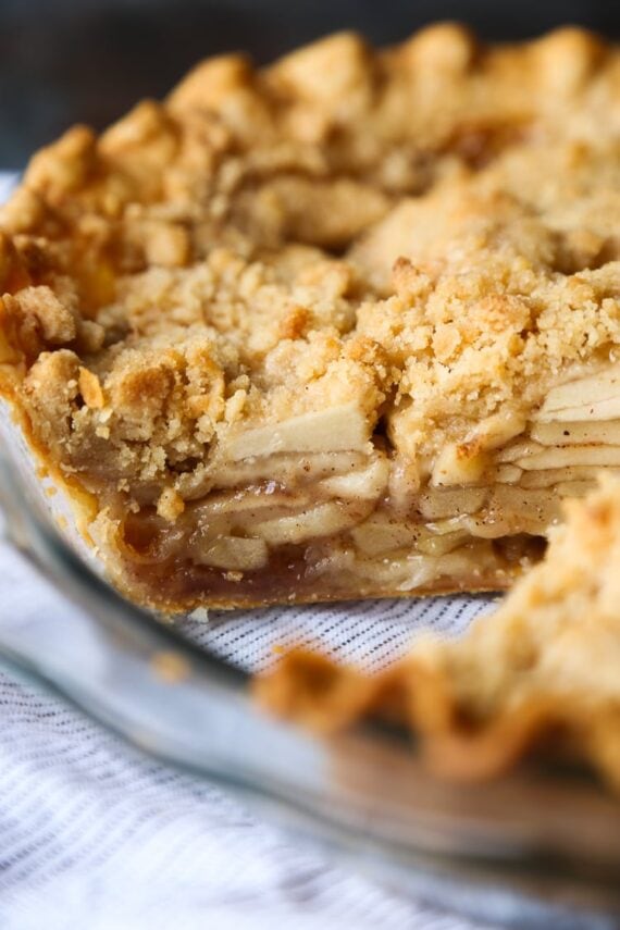 Chai Spiced Apple Pie Recipe | Homemade Apple Pie with Crumb Topping