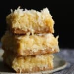 Buttery, sweet coconut bars!