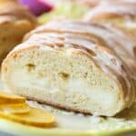 This Cream Cheese Lemon Braid is a sweet bread filled with creamy lemon cream cheese filling!