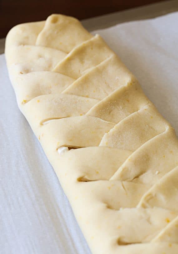 This Cream Cheese Lemon Braid is a sweet bread filled with creamy lemon cream cheese filling!