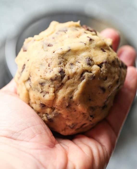 Half Pound Chocolate Chip Cookies! These are a perfect special treat to share, or a great bake sale cookie!