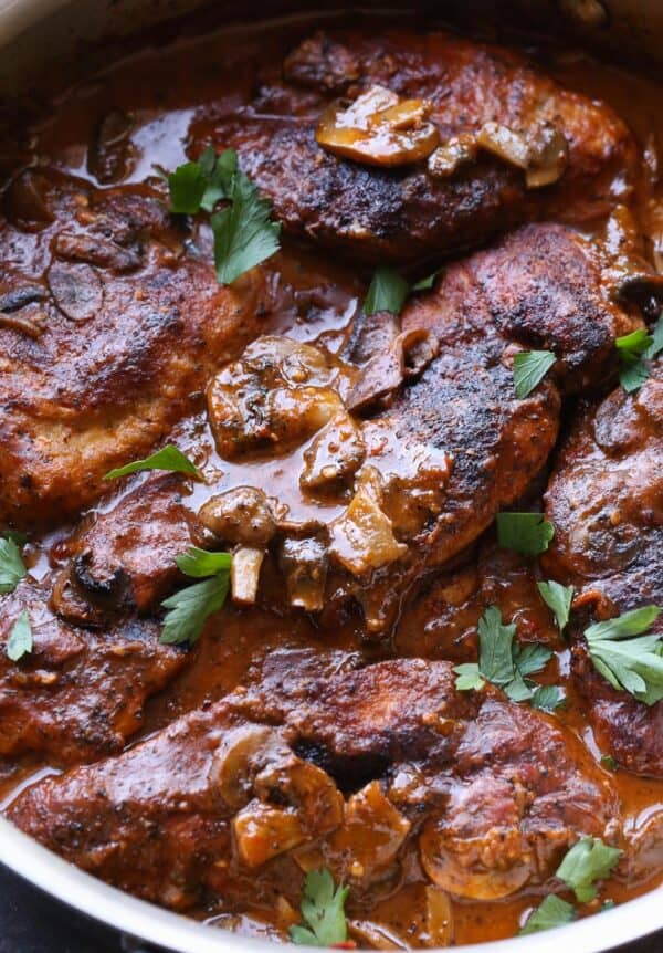 chicken in a skillet