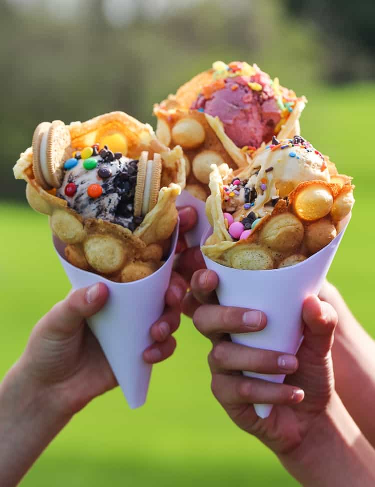 Bubble Waffles Cookies and Cups