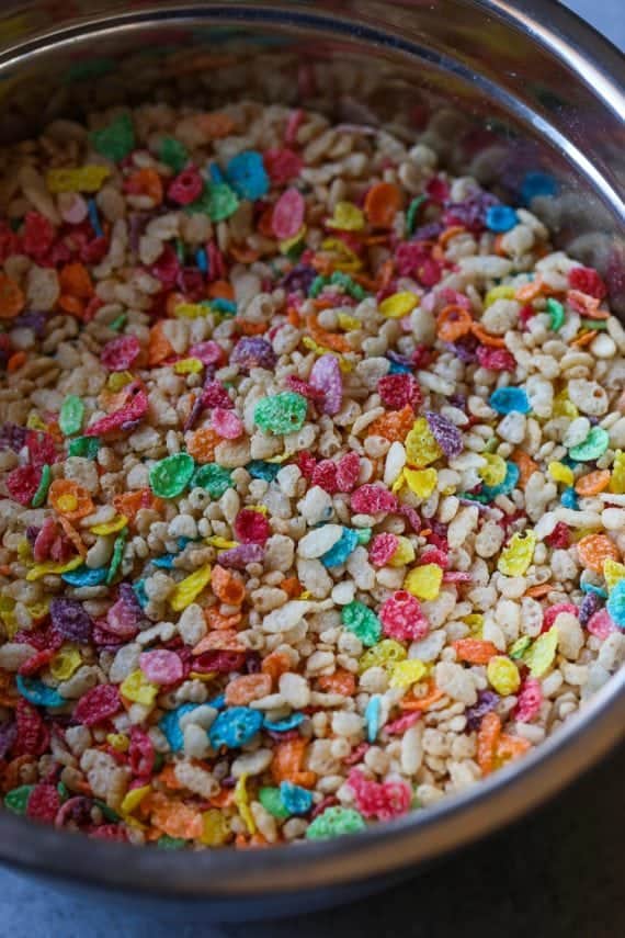 Fruity Pebble Krispie Treats | The Best Rice Crispy Treats Recipe