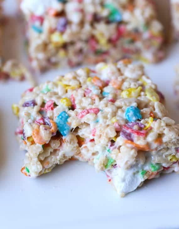 Fruity Pebble Krispie Treats | The Best Rice Crispy Treats Recipe