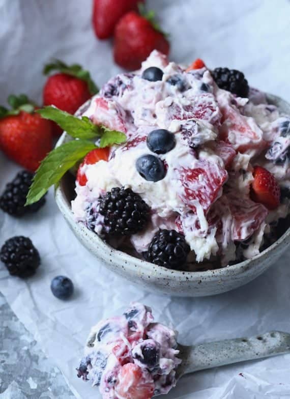 Berry Ambrosia Salad recipe is the best ambrosia salad ever!