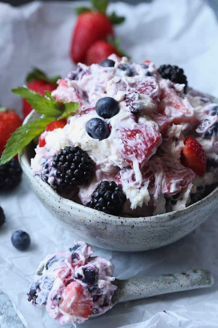 Berry Ambrosia Salad  Summer Cookout Side Dish Ideas