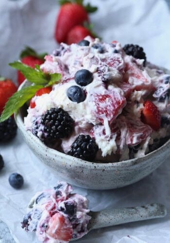 This Berry Ambrosia Salad is the best ambrosia salad recipe ever!